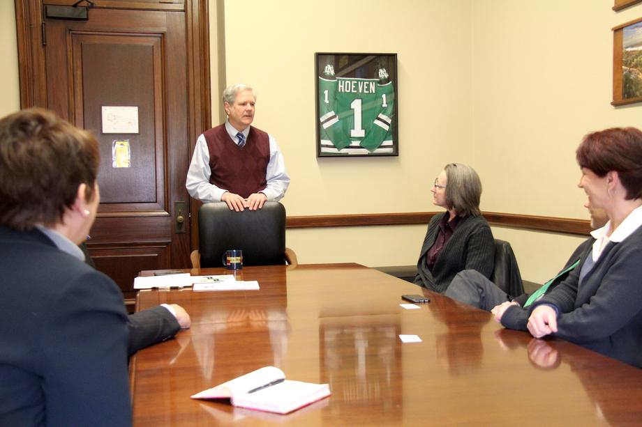 February 2019 - Senator Hoeven meets with researchers from North Dakota universities.